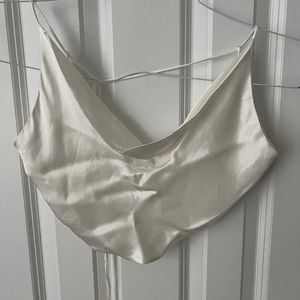 Zara drape silk shirt